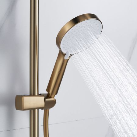 Душевая система Shevanik S4726G, золотой сатин