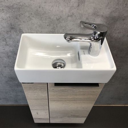 Тумба с раковиной Comforty Асти 40 00-00000831 подвесная Дуб дымчатый, артикул 00-00000831