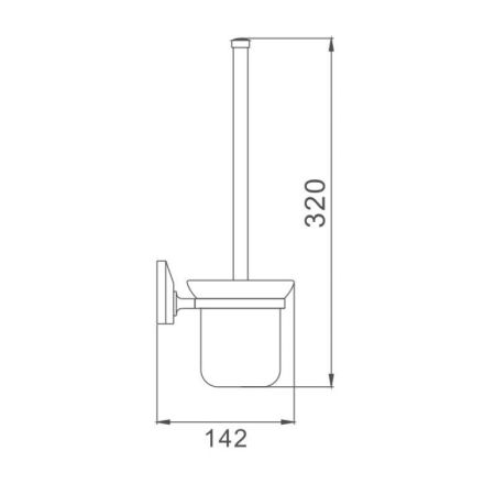 Ершик Haiba HB1610, хром