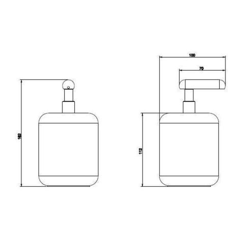 Gessi Goccia Дозатор для жидкого мыла настольный, цвет: черный/белый, артикул 38037#099