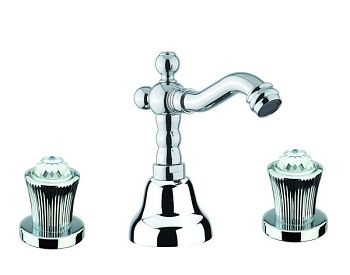 Fiore Venere Sky, двухвентильный смеситель для биде на 3 отверстия, цвет золото - Swarovski