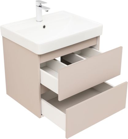 Тумба под раковину Aquanet Вега 2.0 60 бежевый, артикул 00337941