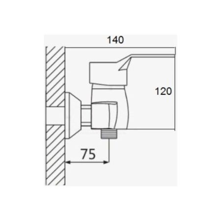 Смеситель для душа D-Lin D160403, хром