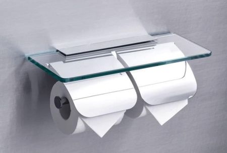 Держатель туалетной бумаги Rush Edge ED77132 двойной Хром, артикул ED77132