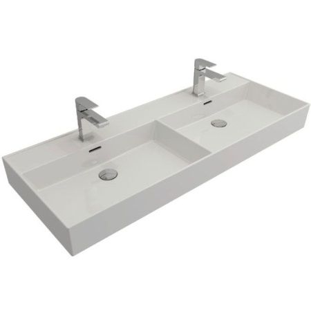 Раковина Bocchi Milano 120 1393 двойная Белая глянцевая