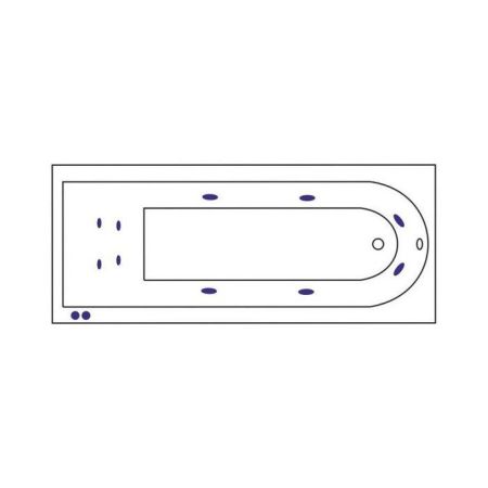 Ванна ACTIMA Aurum 150x70 "HYDRO+" (хром), артикул WAAC.AUR15.HYDRO+.CR