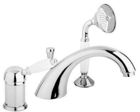 Смеситель на борт ванны с выдвижным душем CEZARES ELITE-BVDM, артикул ELITE-BVDM-01-M