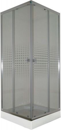 Душевой уголок Parly ZQ811 80х193 профиль Полированный алюминиевый стекло прозрачное, артикул 7141