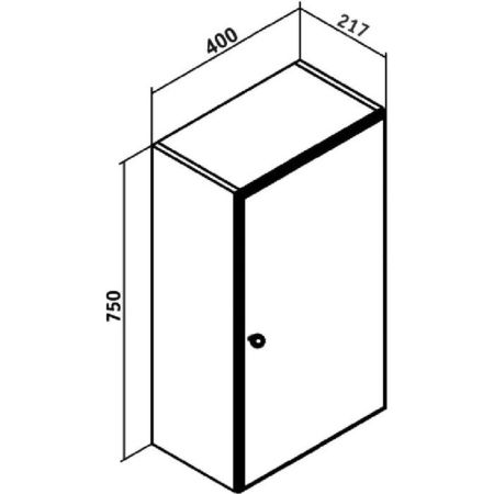 Шкаф навесной Runo универсальный Кредо 40 (00-00001149), артикул 00-00001149