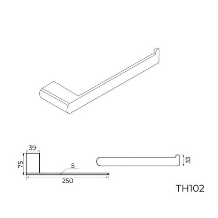 Полотенцедержатель Knotlor TH102WY, белый, артикул TH102WY