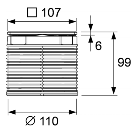 Решетка, TECE, Drainpoint S, ширина, мм-107, длина, мм-107, высота, мм-99, вид-декоративная, с фиксатором, монтажным элементом, материал-сталь, артикул 3660009