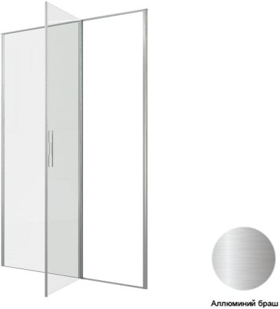 Душевая дверь Allen Brau Priority 140 3.31035.BA серебро браш, артикул 3.31035.BA