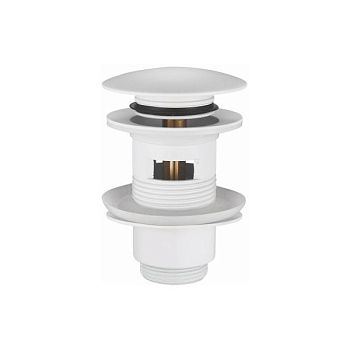 Донный клапан с переливом Rose RS01C, белый