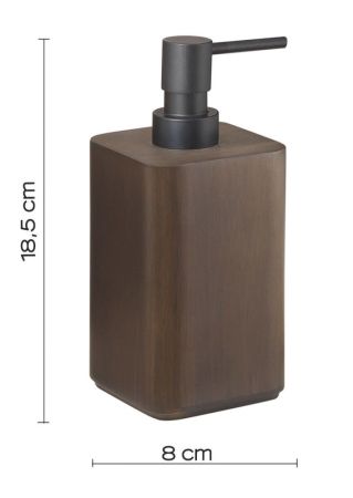 Gedy Dafne, настольный дозатор с пластиковой помпой, цвет черный матовый - орех, артикул 3980(30)