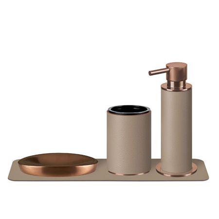 ADJ Диспенсер для жидкого мыла, D7xH19см., цвет: copper/капучино, артикул 4980.copper/04