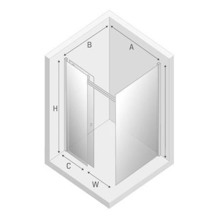 Душевое ограждение NEW TRENDY DIORA 130x90x200 EXK-1316/EXK-1306 (хром), артикул EXK-1316/EXK-1306