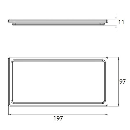 EMCO Liaison Полка для рейлинга, прозрачное стекло, 198мм