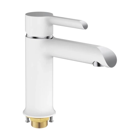 Смеситель для раковины Shevanik S6001F, белый/хром, артикул S6001F