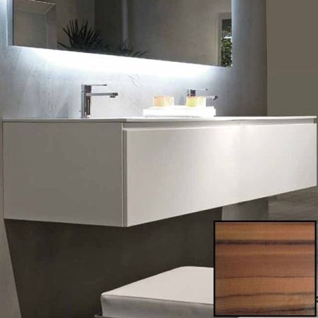 Тумба с раковиной SanVit Флай 75 kfly2075 с фактурой под дерево подвесная Зебрано, артикул kfly2075