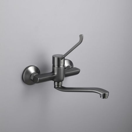 Смеситель для кухни с хирургической ручкой BELZ B79019-3, оружейная сталь