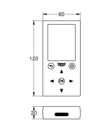 Универсальный пульт настройки инфракрасных смесителей GROHE, белый (36407001), артикул 36407001