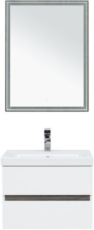 Мебель для ванной Aquanet Беркли 60 белый/дуб рошелье (зеркало дуб рошелье), артикул 00258906