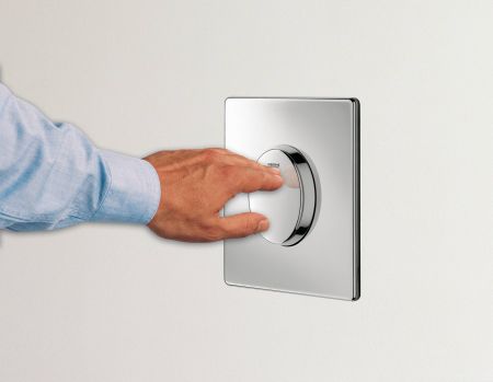 Панель смыва для унитаза GROHE Skate Air вертикальная (1 режим смыва), хром (38564000), артикул 38564000