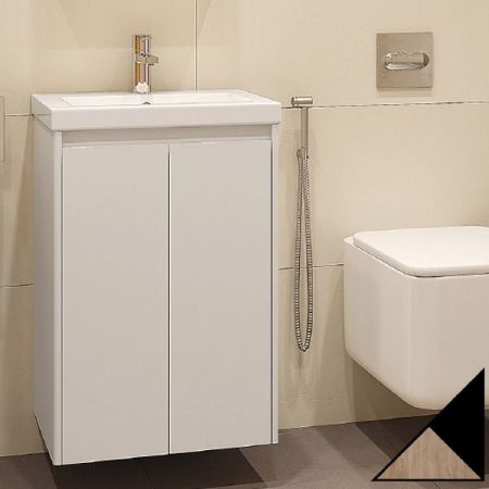 Тумба под раковину Velvex Klaufs 50 tpKLA.50.2D-617.217 Черный+дерево, артикул tpKLA.50.2D-617.217