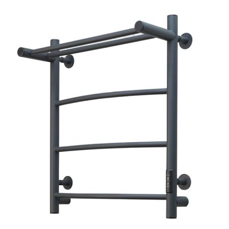 Полотенцесушитель электрический с полочкой (лесенка) Тругор Пэк сп 5 П 60х50 см, графит, артикул Пэк сп 5П/6050графитВГП