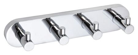 планка OMEGA с 4крючками ,хром 250*55*50мм, артикул 104405212