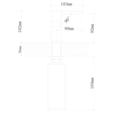 Дозатор для кухонной мойки Florentina КВАДРО 703.726.0000.900, нержавеющая сталь, артикул 703.726.0000.900