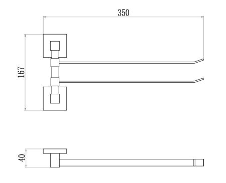 Полотенцедержатель Savol S-06502A, хром, артикул S-06502A