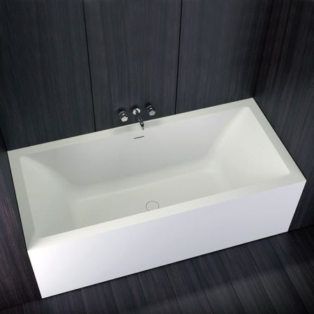 KNIEF Shape Ванна встраиваемая, 180x80xH60cм, с щелевым сливом-переливо click-clack, белая матов(с комплектом ножек) ЦЕНА на 2 ванны из прихода), артикул 0600-750-01