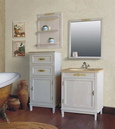 Тумба с раковиной Атолл Марсель 265 Old ivory (слоновая кость состаренная)