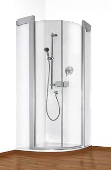Palme Vegas Arcus, полукруг. душ. угол 90х90 (2 распаш. двери, прозрачное стекло), цвет мат. хром