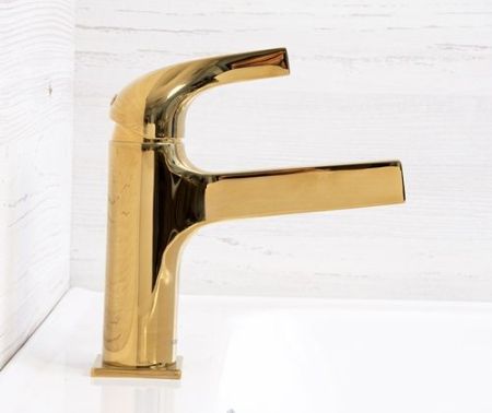 Смеситель для раковины WasserKRAFT Sauer 7103 Золото глянцевое