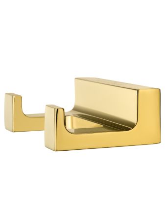 Двойной крючок для ванной WONZON & WOGHAND ECLIPSE, Глянцевое золото (WW-9125-LG), артикул WW-9125-LG