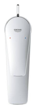 Смеситель для раковины GROHE BauEdge с ограничителем температуры и рычажным донным клапаном, размер M, хром (23758001)