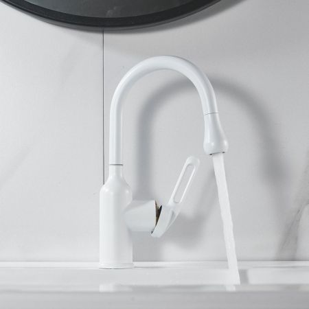 Смеситель для раковины Raffine F101C, белый, артикул F101C