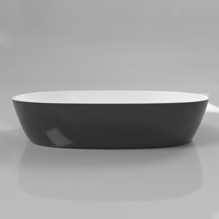 Умывальник WHITECROSS Opal 56x38 (черный/белый глянец) иск. камень