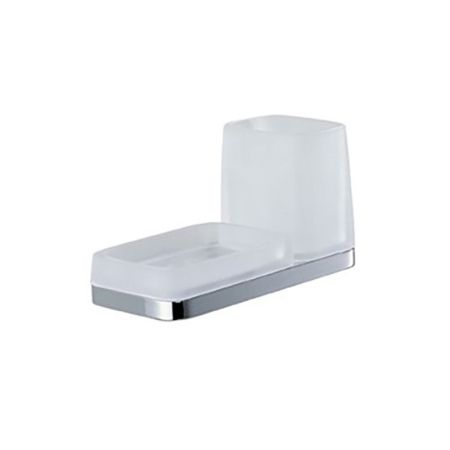 Мыльница со стаканом Colombo Design Time W4272.000 Хром, артикул W4272.000