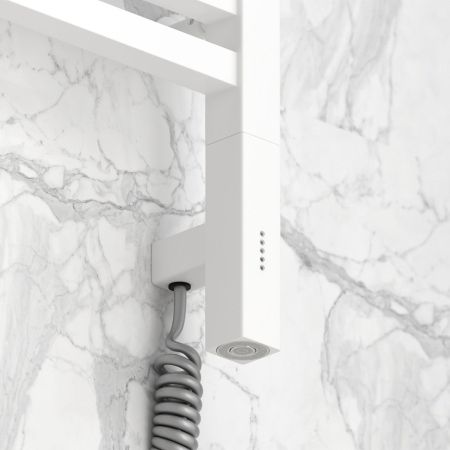 Полотенцесушитель электрический "МОДУС 3.0" 800х400 / МЭМ левый (Матовый белый)