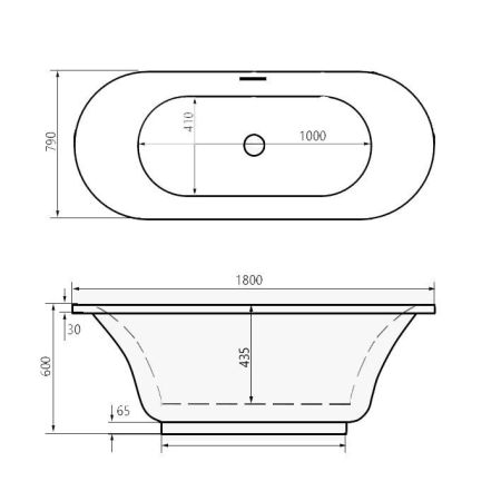 Акриловая ванна Эмилия F-5031