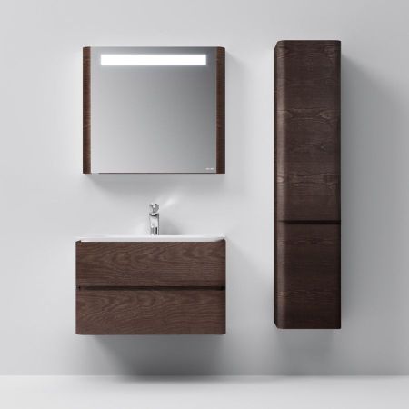 M30CHR0406TF Sensation, Шкаф-колонна, подвесной, правый, 40см, двери, табачный дуб, текстурированная, артикул M30CHR0406TF