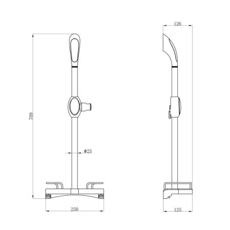 Душевой гарнитур FASHUN A8014, хром