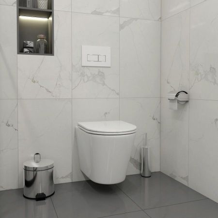 Клавиша смыва Maretti Umbria AC12UM-746, белый/хром, артикул AC12UM-746