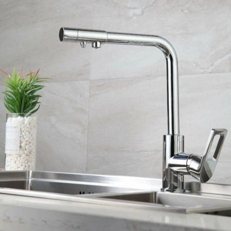 Смеситель для кухни с подключением фильтра воды D-Lin D159308, хром