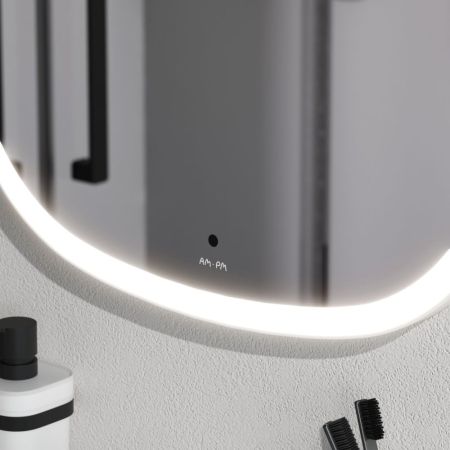 M8FMOX0551WGH Зеркало универсальное с контурной LED-подсветкой, ИК- сенсором,вытянутое, 55*100 см, артикул M8FMOX0551WGH