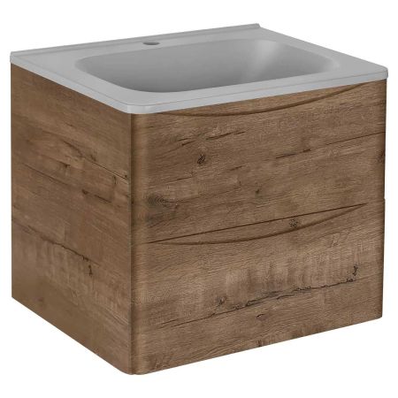 База под раковину Paola 600 подвесная, 2 выкатных ящика soft close, V.Oak, артикул VMC-2P600VO