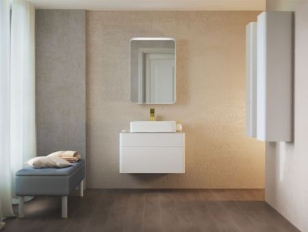 Зеркальный шкаф Raval Pure 60 с подсветкой Белый